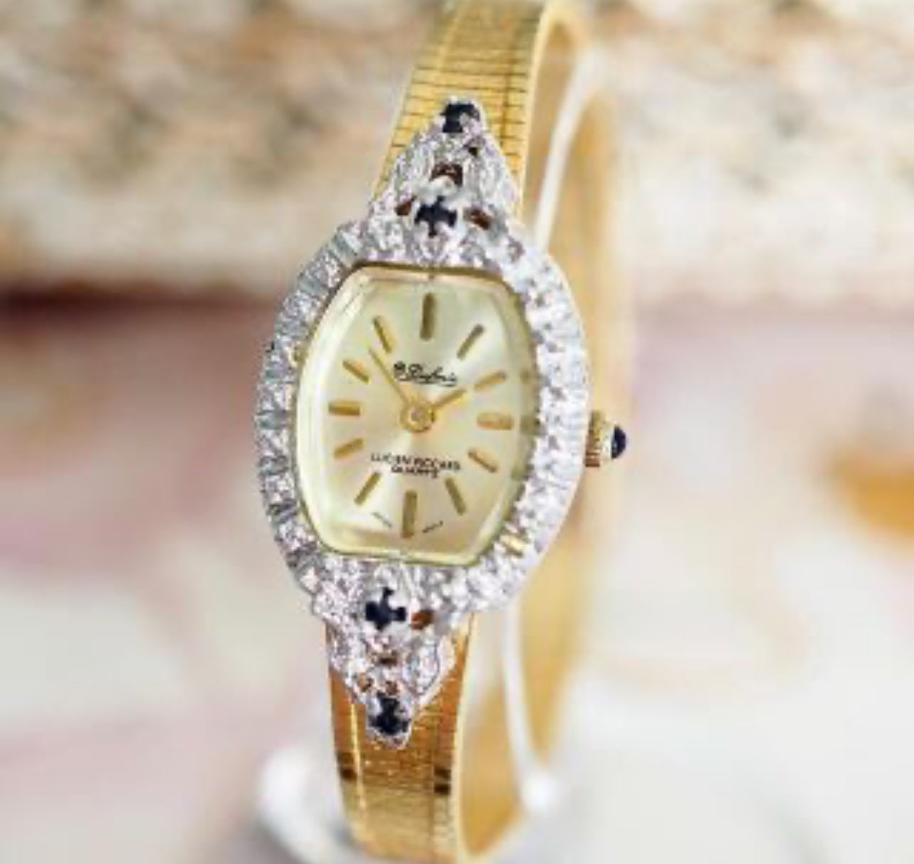 Vtg Dufonte Diamond Watch