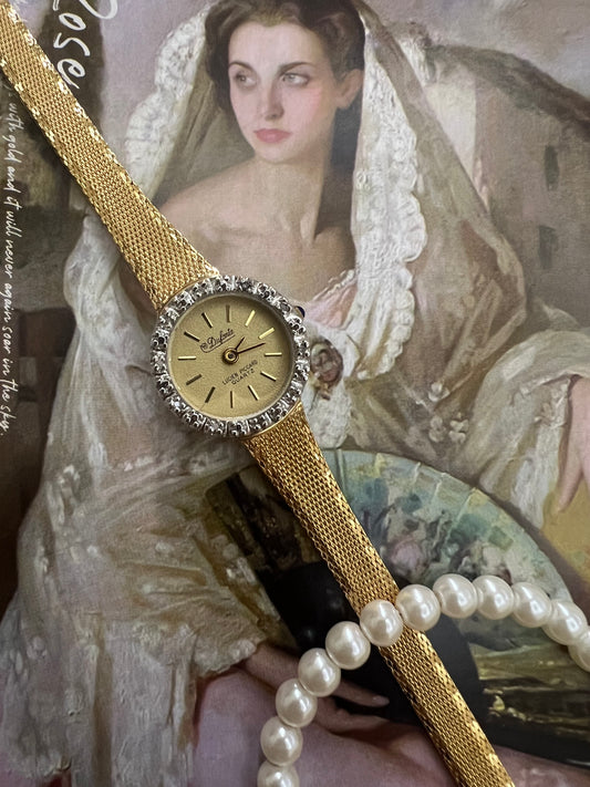 Round antique diamond watch